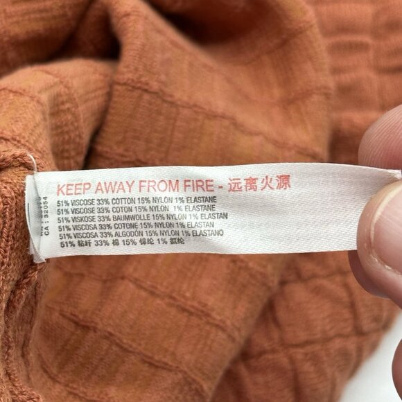 Free People FP Beach Short N Sweet Size Large Ambered Coral Sweater Minidress - Picture 14 of 15